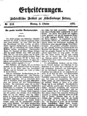 Erheiterungen (Aschaffenburger Zeitung) Montag 3. Oktober 1870