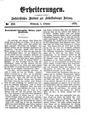 Erheiterungen (Aschaffenburger Zeitung) Mittwoch 5. Oktober 1870