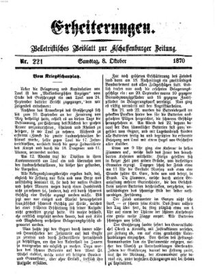 Erheiterungen (Aschaffenburger Zeitung) Samstag 8. Oktober 1870