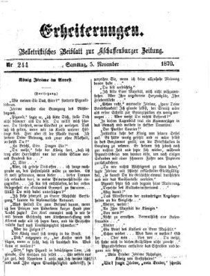 Erheiterungen (Aschaffenburger Zeitung) Samstag 5. November 1870