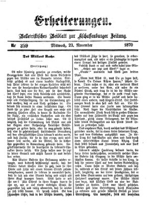 Erheiterungen (Aschaffenburger Zeitung) Mittwoch 23. November 1870