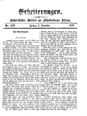 Erheiterungen (Aschaffenburger Zeitung) Freitag 2. Dezember 1870