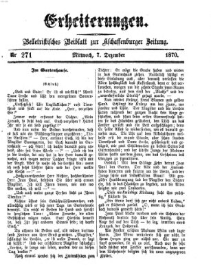 Erheiterungen (Aschaffenburger Zeitung) Mittwoch 7. Dezember 1870