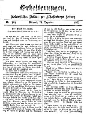 Erheiterungen (Aschaffenburger Zeitung) Mittwoch 21. Dezember 1870