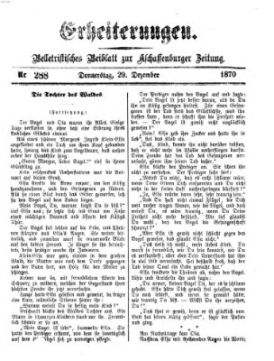 Erheiterungen (Aschaffenburger Zeitung) Donnerstag 29. Dezember 1870