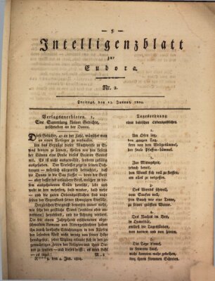 Eudora. Intelligenzblatt zur Eudora (Eudora) Freitag 13. Januar 1804