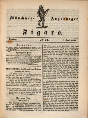 München-Augsburger Figaro (Münchner Kurier für Stadt und Land) Samstag 7. April 1838