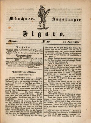 München-Augsburger Figaro (Münchner Kurier für Stadt und Land) Mittwoch 11. April 1838