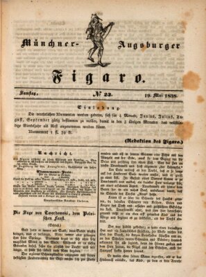 München-Augsburger Figaro (Münchner Kurier für Stadt und Land) Samstag 19. Mai 1838