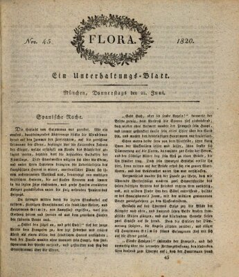 Flora (Baierische National-Zeitung) Donnerstag 22. Juni 1820