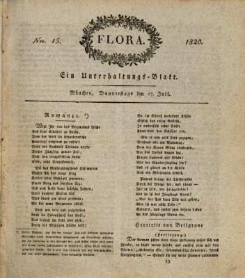 Flora (Baierische National-Zeitung) Donnerstag 27. Juli 1820