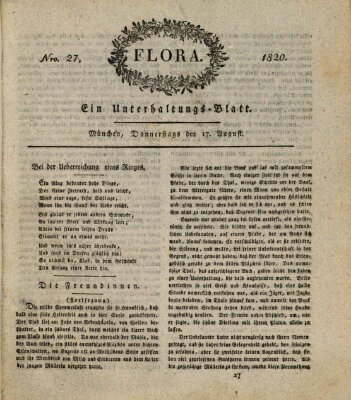 Flora (Baierische National-Zeitung) Donnerstag 17. August 1820