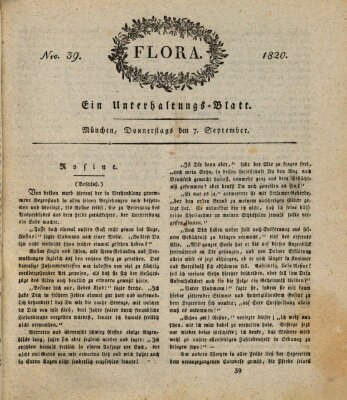 Flora (Baierische National-Zeitung) Donnerstag 7. September 1820