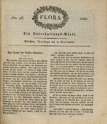 Flora (Baierische National-Zeitung) Dienstag 19. September 1820