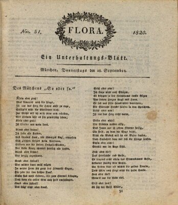 Flora (Baierische National-Zeitung) Donnerstag 28. September 1820