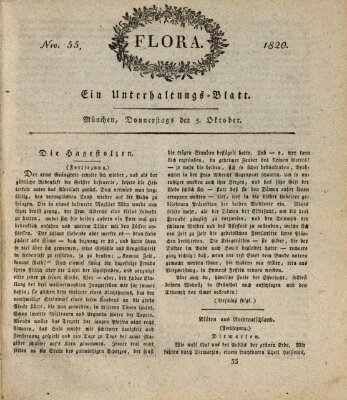 Flora (Baierische National-Zeitung) Donnerstag 5. Oktober 1820