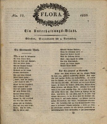 Flora (Baierische National-Zeitung) Samstag 4. November 1820