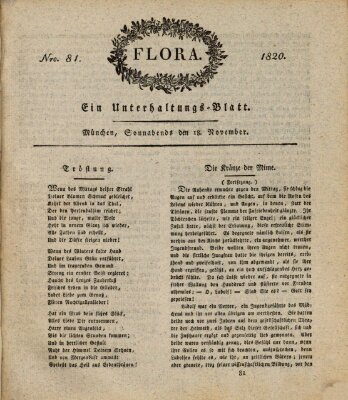 Flora (Baierische National-Zeitung) Samstag 18. November 1820