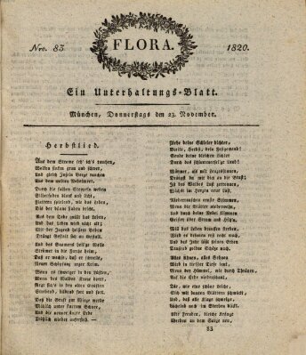 Flora (Baierische National-Zeitung) Donnerstag 23. November 1820