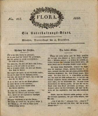 Flora (Baierische National-Zeitung) Donnerstag 28. Dezember 1820