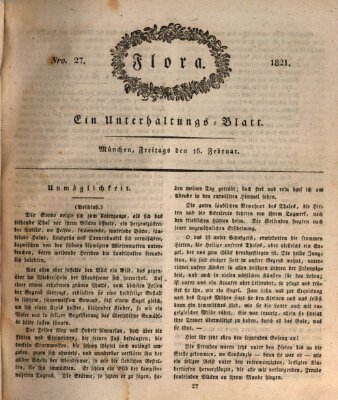 Flora (Baierische National-Zeitung) Freitag 16. Februar 1821