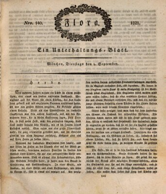 Flora (Baierische National-Zeitung) Dienstag 4. September 1821