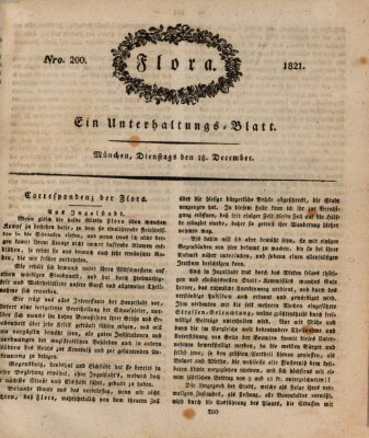 Flora (Baierische National-Zeitung) Dienstag 18. Dezember 1821