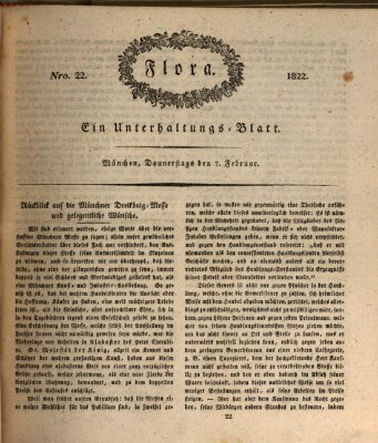 Flora (Baierische National-Zeitung) Donnerstag 7. Februar 1822