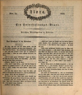 Flora (Baierische National-Zeitung) Dienstag 19. Februar 1822