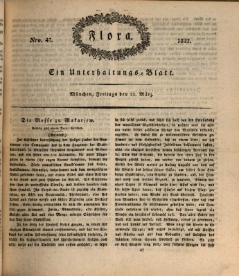 Flora (Baierische National-Zeitung) Freitag 22. März 1822