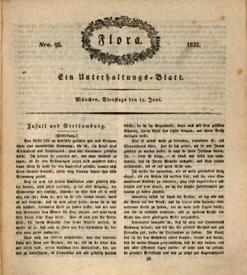 Flora (Baierische National-Zeitung) Dienstag 11. Juni 1822