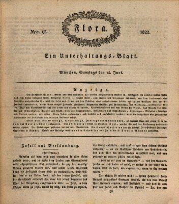 Flora (Baierische National-Zeitung) Samstag 15. Juni 1822