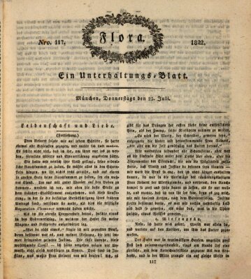 Flora (Baierische National-Zeitung) Donnerstag 25. Juli 1822