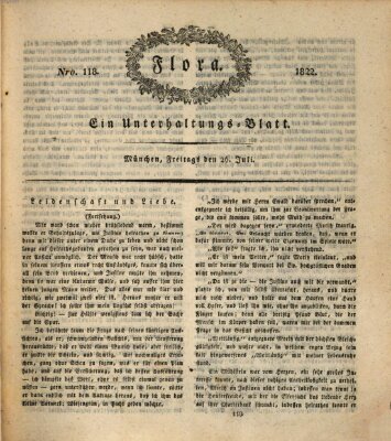 Flora (Baierische National-Zeitung) Freitag 26. Juli 1822