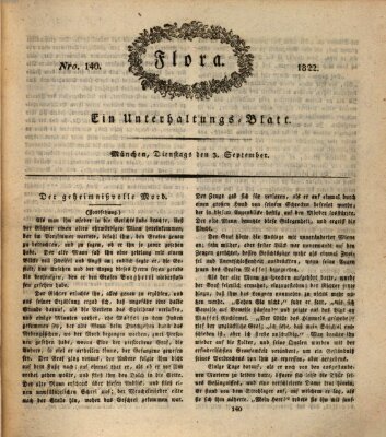 Flora (Baierische National-Zeitung) Dienstag 3. September 1822