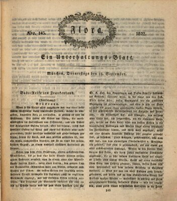 Flora (Baierische National-Zeitung) Donnerstag 12. September 1822