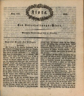 Flora (Baierische National-Zeitung) Donnerstag 31. Oktober 1822