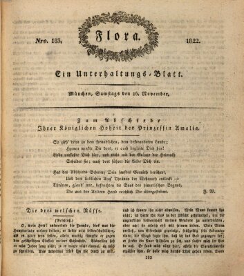 Flora (Baierische National-Zeitung) Samstag 16. November 1822