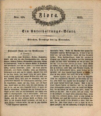 Flora (Baierische National-Zeitung) Dienstag 19. November 1822