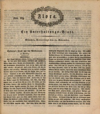 Flora (Baierische National-Zeitung) Donnerstag 28. November 1822