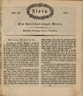 Flora (Baierische National-Zeitung) Samstag 28. Dezember 1822