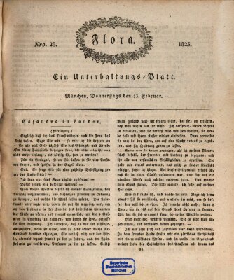 Flora (Baierische National-Zeitung) Donnerstag 13. Februar 1823