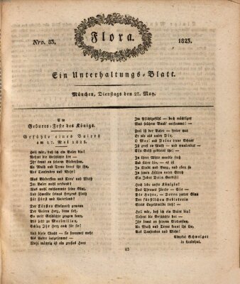 Flora (Baierische National-Zeitung) Dienstag 27. Mai 1823