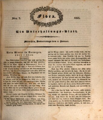 Flora (Baierische National-Zeitung) Donnerstag 13. Januar 1825