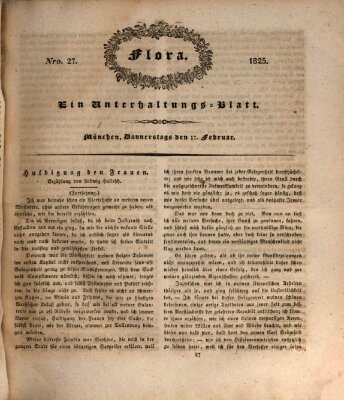 Flora (Baierische National-Zeitung) Donnerstag 17. Februar 1825