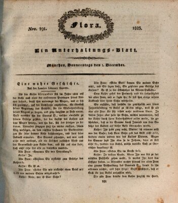 Flora (Baierische National-Zeitung) Donnerstag 1. Dezember 1825