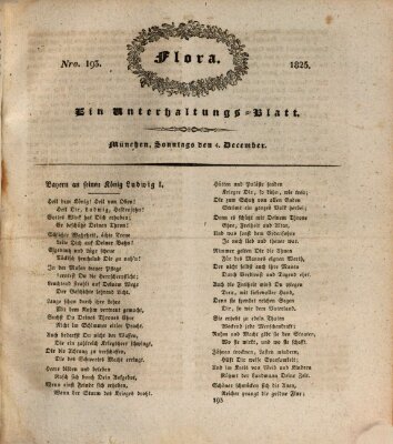 Flora (Baierische National-Zeitung) Sonntag 4. Dezember 1825