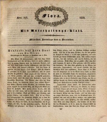 Flora (Baierische National-Zeitung) Sonntag 11. Dezember 1825