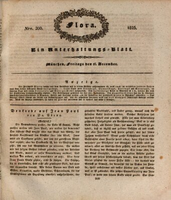 Flora (Baierische National-Zeitung) Freitag 16. Dezember 1825