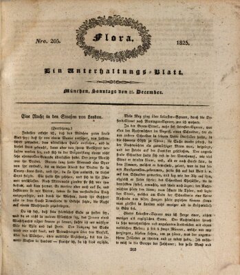 Flora (Baierische National-Zeitung) Sonntag 25. Dezember 1825